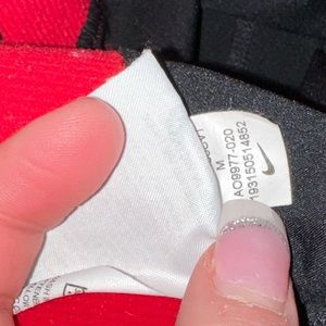 Nike pros, medium, black with red strap